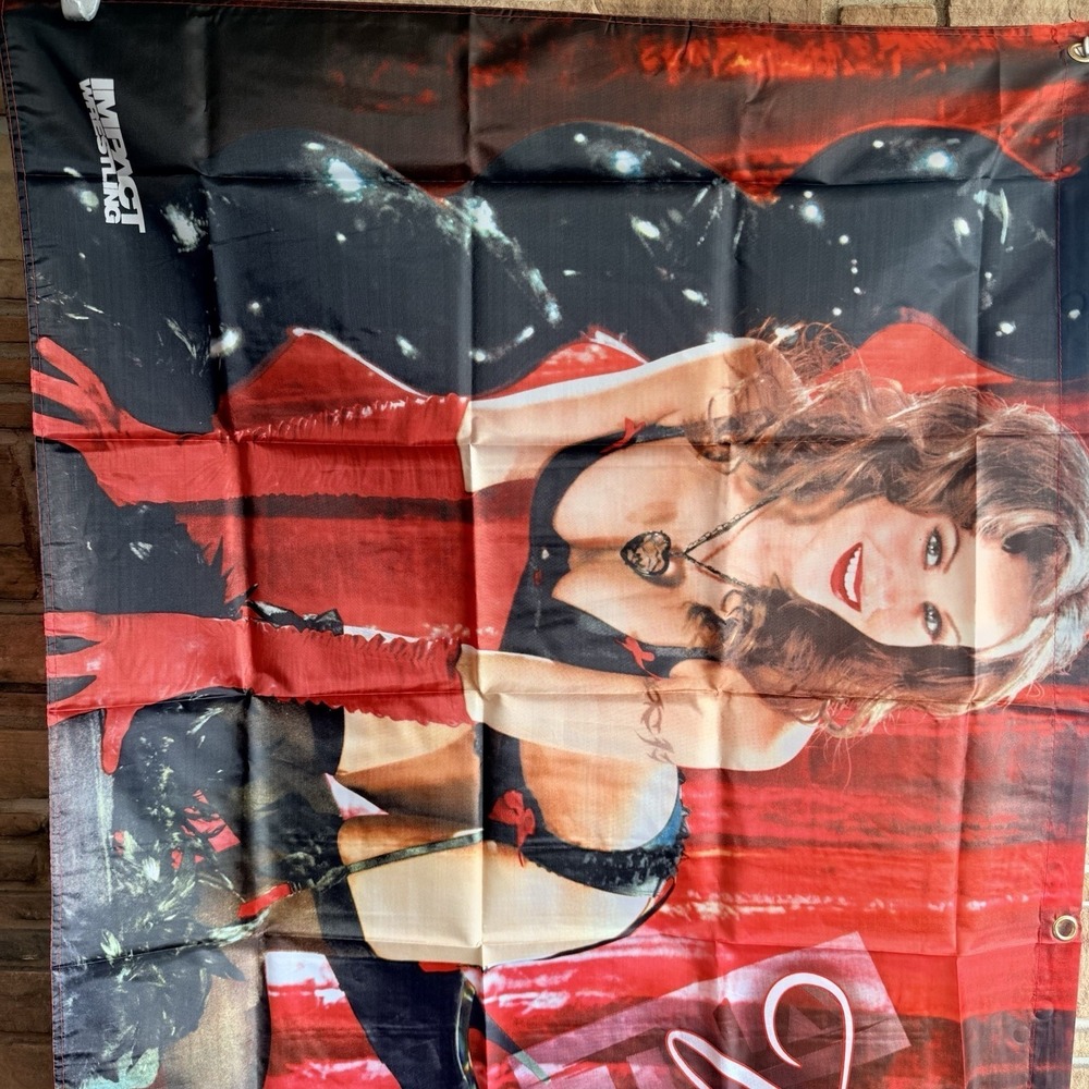 TNA Impact Wrestling Velvet Sky V-Series Banner Poster Flag Don West Collection - Picture 2 of 3
